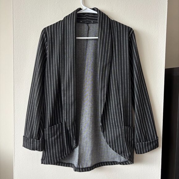 Calliope Gray Striped Blazer - Size XS - Picture 1 of 6